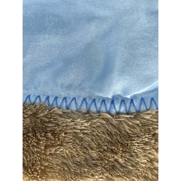 Carters Blue MONKEY "I’m Bananas" Silky Swaddling Blanket Blankie Lovey RattleC - Picture 7 of 9